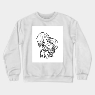 Cuddly Wayhaught B&W Crewneck Sweatshirt